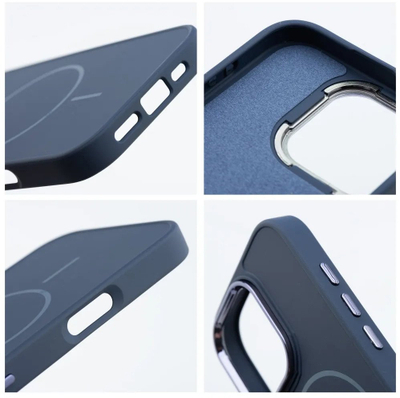 Mbulesë telefoni OEM Frame Mag Cover për iPhone 14 Pro, kompatibile me MagSafe, navy blue