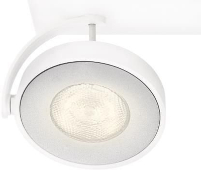 Spot tavani Philips Clockwork, LED WarmGlow, 4 drita, i bardhë