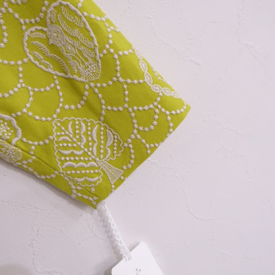 Bluzë pulover mina perhonen Forest Card, lesh 100%, qëndisje, lime ecru