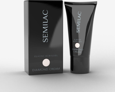 Xhel akrilik për thonj Semilac Diamond Cream, 30g, ngjyrë krem