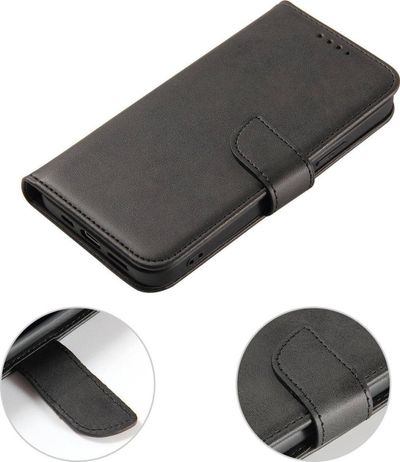 Këllëf portofol për telefon Samsung S23 FE, me stand, i zi