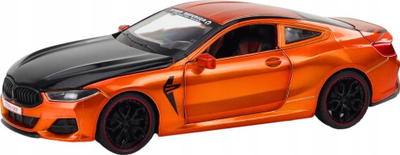 Lodër makinë sportive metal, 1:24, me fërkim, portokalli