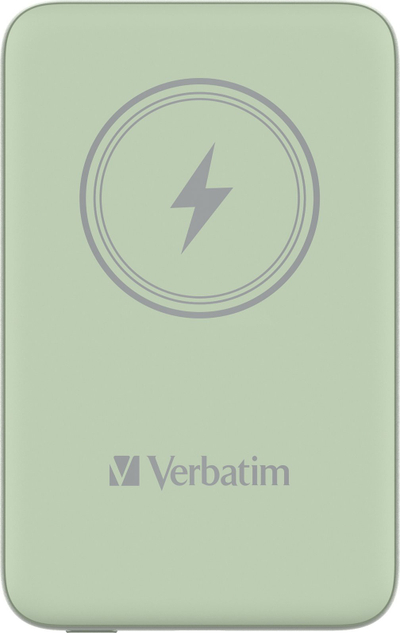 Power bank Verbatim Charge n Go Magnetic, 10000mAh, karikim wireless 15W, i gjelbër