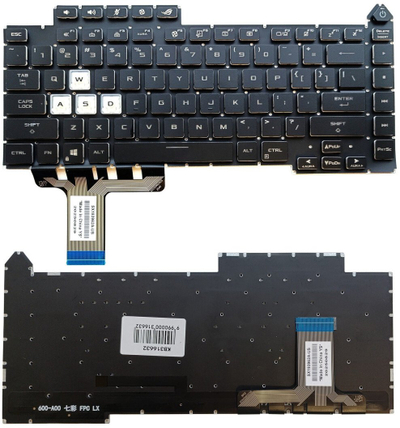 Tastierë laptopi Asus ROG Strix G15 G513 G533, RGB, layout US, e zezë