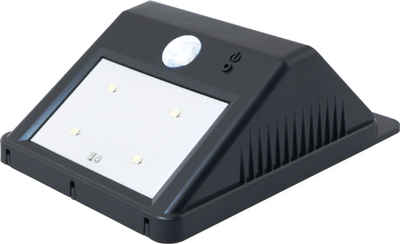 Llambë murale diellit PowerNeed SL09P, SMD LED 0.44W, me sensor lëvizje, e zezë