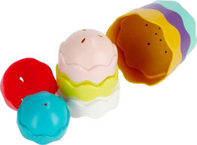 Lodër kupa grumbulluese Bam Bam Stacking Cups, 8 copë, shumëngjyrëshe