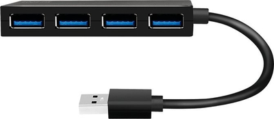 USB раздвојувач LogiLink USB 3.2 Gen1, 4 порти, црн