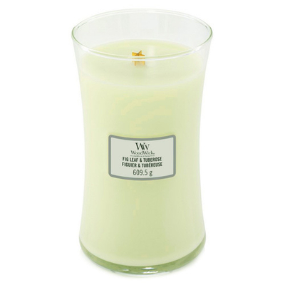 Qiri aromatik WoodWick Fig Leaf & Tuberose, 609.5 g