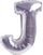 Balon Litera "J" 81cm srebrny (MZAB0053)