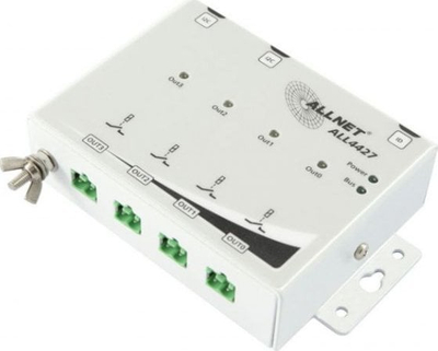 Modul rele Allnet All4427, 4 porta, 250V 10A, kuti metal
