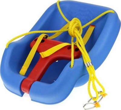 Luhatëse për kalamaj Woopie Swing Set, me rripa sigurie, plastike, blu