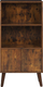 Bibliotekë VICOSA Dark Wood, MDF, me dollap poshtë, dru i errët