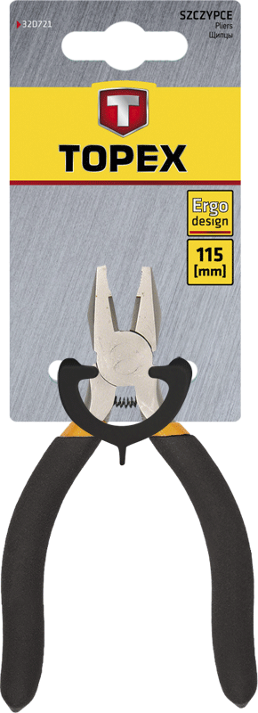 Pincë Topex Precision Combination, 115mm, të zeza