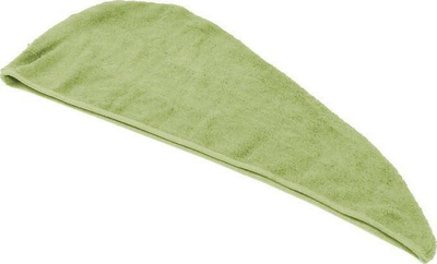 Turban peshqiri për flokë, material që thith mirë, elastik, jeshil pastel