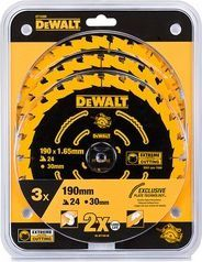 Teh sharre Dewalt EX (DT10399), me kabllo 190 x 30 mm, 3 copë