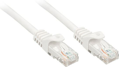 Kabllo rrjeti Lindy RJ-45 Cat.6, 0.3m, UTP, e bardhë
