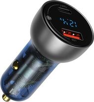 Karikues veture Baseus Particular Digital Display, 65W, 1x USB A 1x USB C, i zi