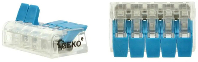 Set kapësash elektrikë quick connector, 60 copë, 0.2–4 mm², plastikë transparente
