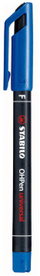 Marker permanent Stabilo OHPen Universal, 0.7mm, blu