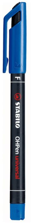 Marker permanent Stabilo OHPen Universal, 0.7mm, blu