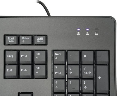 Tastierë Wortmann TERRA Keyboard 1500, me kabllo USB, gjermane QWERTZ, e zezë