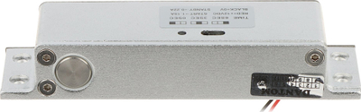 Bllok elektrik dere JS-1504N, solenoid 12VDC, forcë mbajtëse 800 kg, ngjyrë argjend