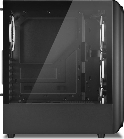 Kase kompjuterike Sharkoon TK5M RGB, ATX, xham i kalitur, e zezë