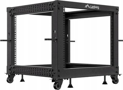 Raft i hapur Lanberg Open Rack 19, 9U, 600–1100 mm, i zi
