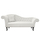 Divan-relaksues Chesterfield NIOVI pu e bardhë & druri i zi 190×61×84 cm (HM3007.02), bardhë/ zezë