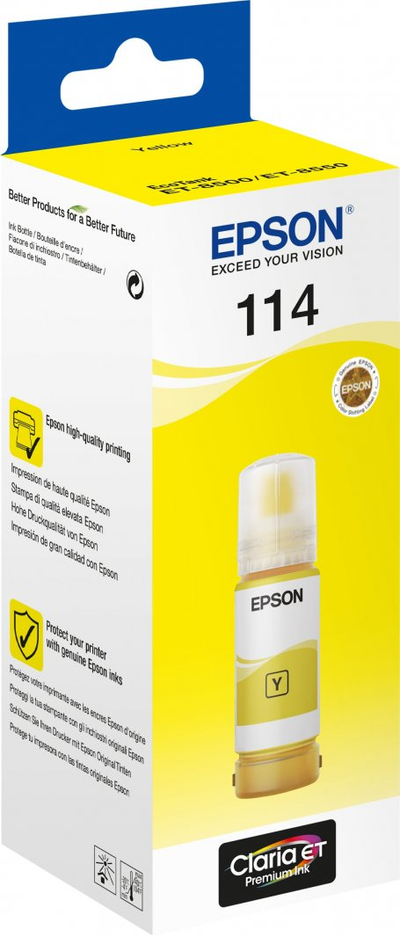 Боја Epson 114 EcoTank, 70 мл, жолта