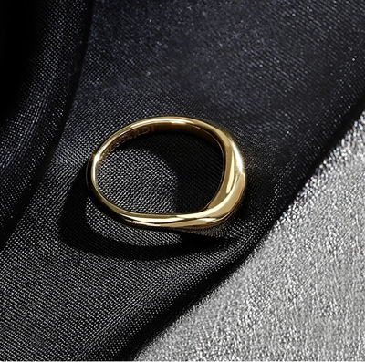 Unazë për femra Trussardi T-Design, e artë