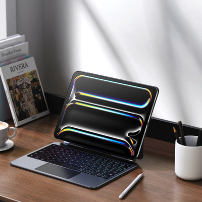 Tastierë DUX DUCIS MK Pro Series për iPad Pro 11 2025 2024, me trackpad, magnetike, e zezë