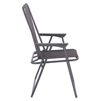 Karrige plazhi metal + pëlhurë (HM5148.01), gri