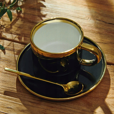 Set filxhani Homla SINNES, 250 ml, porcelan, ngjyrë e zezë