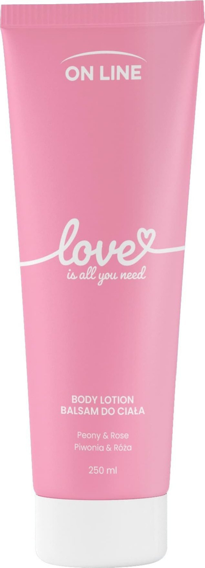 Losion trupi ON LINE Emotions Love for Bare Body, 250 ml, me aromë bozhure dhe trëndafili