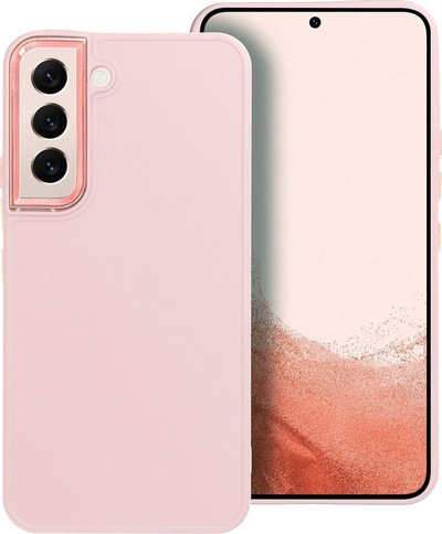 Mbulesë kornizë për telefon Samsung S22, TPU, rozë powder