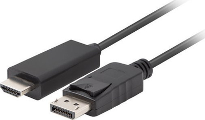 Kabllo Lanberg DisplayPort në HDMI, 1 m, e zezë