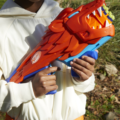 Lodër blaster Nerf Lionfury Junior Wild, me 16 dart shkumë, për kalamaj, shumëngjyrëshe