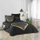 Komplet shtrati Douceur d’Interieur CRAZY LOVE, 200x200 cm, pambuk, i zi