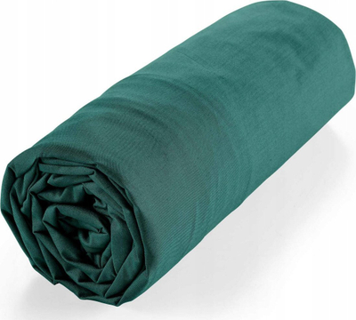 Çarçaf dopio me gartejë Biolina Cotton Double Fitted, 160x200 cm, pambuk organik, i bardhë