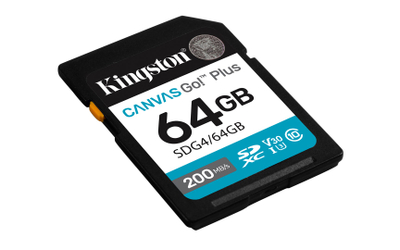 Kartë memorie Kingston Canvas Go Plus, 64GB, SDXC