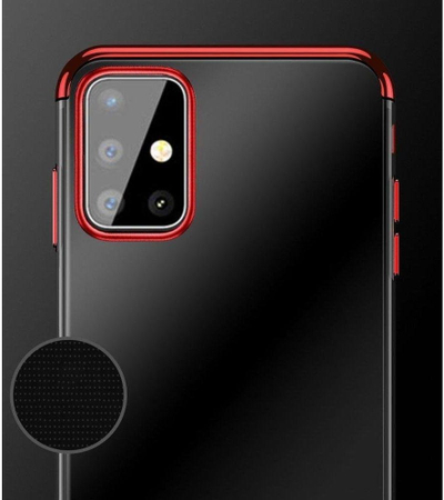 Futrollë telefoni Clear Color për Samsung Galaxy A72, 0.3mm, transparente me kornizë të zezë