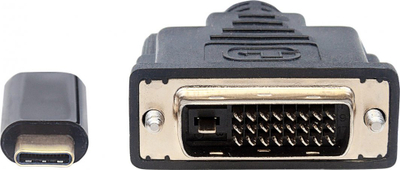 Kabllo video Manhattan 152457 USB C në DVI D, 2m, i zi