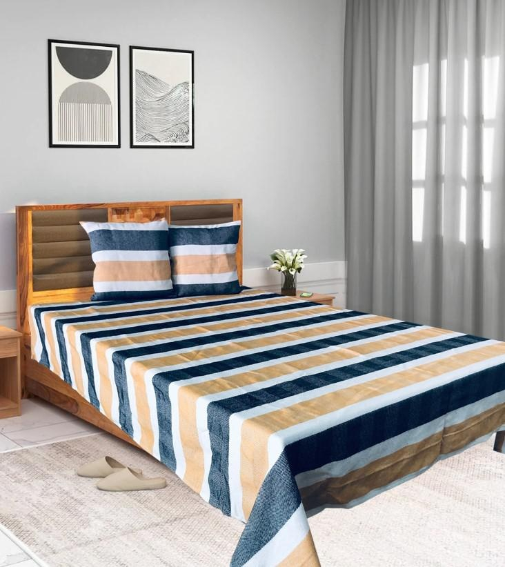 Set mbulesë krevati Zia, king size 200x220 cm, 2 jastëkë 45x45 cm, e verdhë
