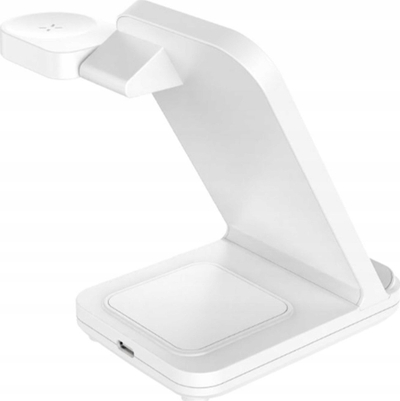 Stacion karikimi FIXED Powerstation for Samsung, wireless për 3 pajisje, deri 15W, i bardhë
