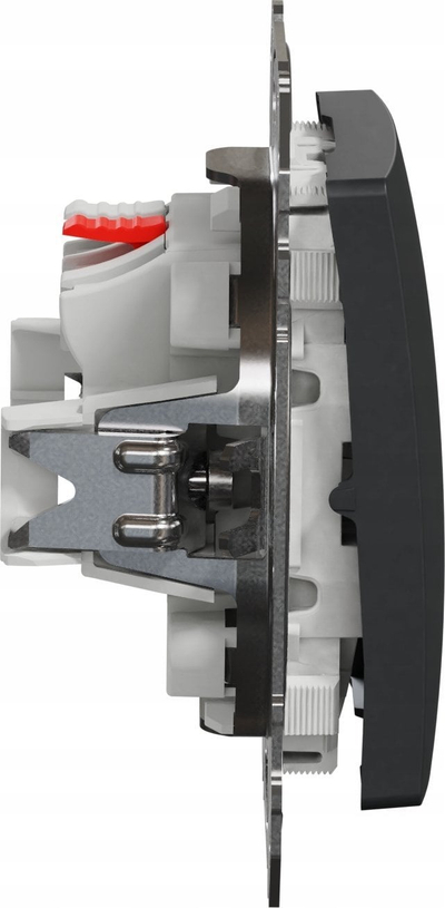 Buton zileje Schneider Electric Sedna Design, 1-polësh, anthracite, i zi