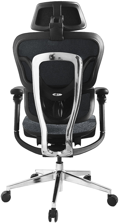 Karrige zyre Equip Ergonomic Office Chair BL SW Lite, ergonomike, me mbështetëse koke dhe krahësh, e zezë