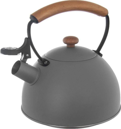 Çajnik inox Orion Wooden, 2.9L, me bilbil, gri e errët