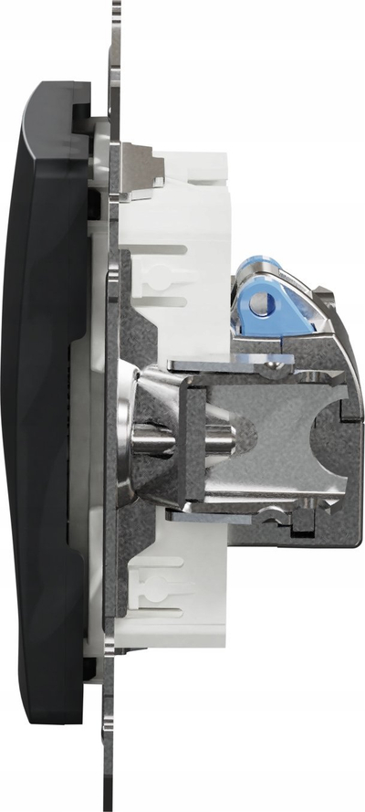 Prizë rrjeti Schneider Sedna Design Compact RJ45, 1 port, antracit e zezë