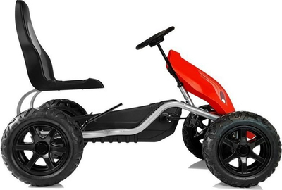 Gokart me pedale Lean Cars Go-Cart B012, fren me dorë, sedilje e rregullueshme, i kuq